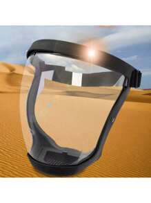 Masque de protection intégral unisexe transparent, masque de moto/vélo coupe-vent, anti-poussière, protection du visage pour le soudage