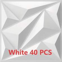 NKEN Panouri de perete Art 3D din PVC 11.8"X11.8" (30x30cm) – Opțiuni pachet 10/20/30/40 – Detașabile, impermeabile și ignifuge – Decor pentru living/dormitor/baie/comercial (bandă adezivă inclusă)