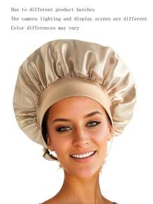 1 件宽边高弹力头带、美容帽、浴帽、女士护发帽、超细纤维毛巾 - 彩色 - 查看 2