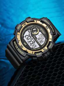 Multi-Function Alarm Clock & Chronograph Electronic Watch, Sports Electronic Watch For Teenagers - Multicolor - View 11