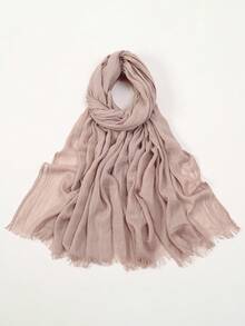 1 chiếc khăn trùm đầu Modal Hijab 50+ màu tùy chọn, mềm mại, nhẹ, chống trượt, thoáng khí, có tua rua thanh lịch dành cho nữ, thiết yếu để mặc hàng ngày với váy Abaya - Khăn trùm đầu Modal - Xem 15