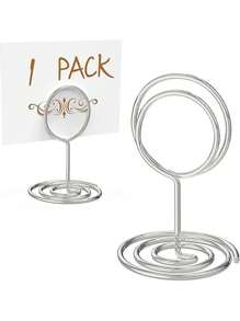 20PCS Metal Place Card Holders Photo Clip Stands Table Number Holders,Table Sign Holders For Wedding Anniversary Birthday Party Decoration