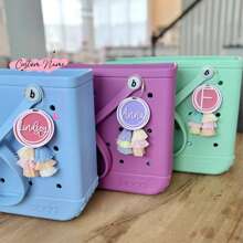 Personalized Initial Bag Charm | Name Beach Tote Tag | Last Name Initial Inside Overlapping Rings | Acrylic Name Keychain | Tassel Beach Accessories Beach Essentials Vacation Beach Bag Summer Accessories,School Supplies,Back To School,School Gift,For Office,For School,For Classroom,For Teacher Gifts,For University,For Colleague,For Dorm Rooms,For Teacher,For Boys And Girls,For Teenagers,Junior High School Students,Middle School Students,High School Senior High School Students,College Students,University Students,Freshman,Sophomore,Underclassmen,All-Purpose,Large Capacity,Versatile,Multifunction,Colorful,Cute,Adorable,Contracted,Funny,Kawaii,Y2K,Minimalist,Commuting,Business Casual,Basics,Custom,Personalized,Unique,Customized,Ideal Gifts For Him,Ideal Gifts For Her,Her,Family,Friends,Girlfriend,For Anniversaries,For Birthdays,For Holiday/ Vacation,For Outdoors/Outings/Travel/Hiking/Stadium/Sports/Climbing,For Business/Commute/Work/Office,Customized Bag Accessories