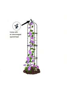 Adjustable Garden Trellis For Climbing Plants - Multifunctional Plastic Support Structure For Potted Flowers, Vines, And Vegetables - Indoor And Outdoor Plant Tower With Bird Decor