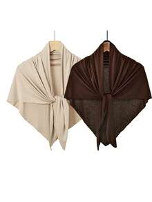 2pcs Women Triangle Non-Slip Jersey Hijab,Islamic Solid Casual Underscarf Liners, Comfortable Breathable Sports Headband, Suitable For Daily Wear,Women Abaya For Dress - 2-piece Triangle Headscarf - View 22