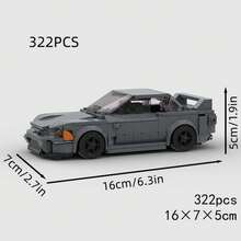 MIKEMENG Black/White/Red Supercar Racing Car Building Block Toys, MOC Construction Toy, Technology And Engineering Building Toys, Boys And Adults Car Toys, Best Collection Gifts For Halloween, Christmas And Birthday