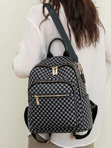 迷你纯色书包，全彩配轻便背包，女学生书包，防水，轻便，简约大容量背包书包，适合毕业生，少女，新生，大二，大三和高中生，非常适合户外，旅行和返校