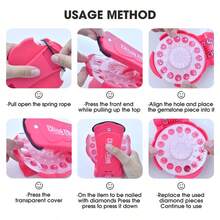 Hair Accessories DIY Set, 1 Set /100 Pieces /120 Pieces /220 Pieces, Beautifully Designed, Charming Shape. It's An Ideal Birthday, Halloween, Christmas Or Thanksgiving Gift For Girls."(Random Diamond Color Style)