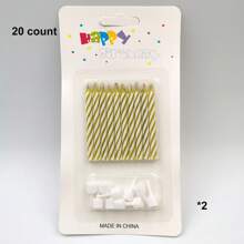 10/20/50 candele a spirale colorate per torte di compleanno, candele per cupcake, per feste e celebrazioni