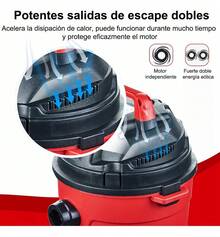 Aspiradora Industrial Seco-mojado De 15l Función 3en1 Rojo - Tipo de Enchufe B USA (110-127V) - Ver 7