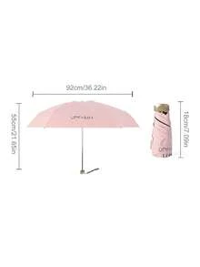 1 件，迷你旅行遮阳伞带保护套，小巧紧凑防紫外线雨伞，轻便防风遮阳伞，适合徒步旅行