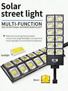 1 szt. 504 LED Solar Light, lampa zewnętrzna, 3 tryby, zasilana energią słoneczną, dwurzędowa, zintegrowana, 8000LM, 6500K, wodoodporna, czujnik ruchu, lampa bezpieczeństwa do ogrodu, idealna na Halloween, Boże Narodzenie, Święto Dziękczynienia, dekoracja, kemping na zewnątrz, lampa uliczna, (dostępna w rozmiarach S/M/L/XL/XXL) - białe światło - Zobacz 12