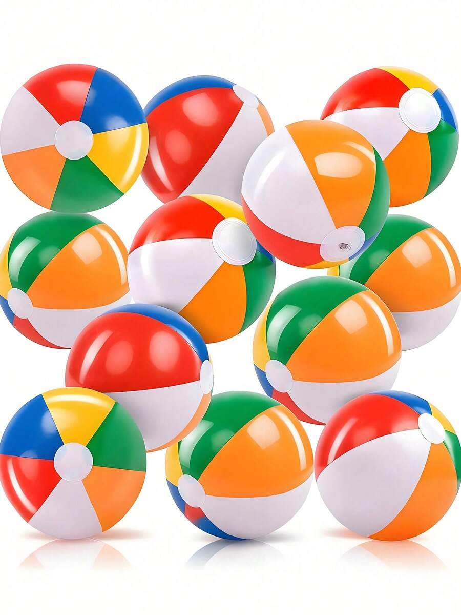 Dyiouxin Pelota Arcoíris Inflable – 2 Balones De PVC Con Bomba, Para Interior Y Exterior, Regalo Para Niños +2