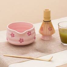 1pc/2pcs/3pcs/4pcs/5pcs Matcha Tea Set, Includes Matcha Bowl, Matcha Whisk, Whisk Holder, Bamboo Spoon And Sifter, Perfect For Matcha Latte Beverage Making Ceremony At Home Or Restaurant, Suitable For Matcha Lovers And Beginners