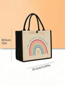 2 件教师节礼物套装 - 大容量时尚手提包，印有“老师”图案，黑色亚麻零钱包，化妆包，带衬里，无封口 - 非常适合教育工作者和学校工作人员，教师感谢礼物，时尚休闲配饰，适合外出、度假、日常通勤