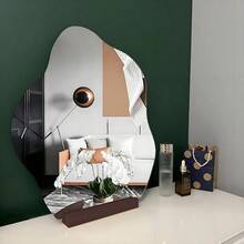 Large Floor Mirror Stand AntiSlip Suitable For Mirror Frames-ZYGSOME - Brown - View 3