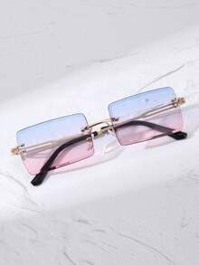 1副方形儿童男孩女孩可爱沙滩旅行海边时尚彩色休闲太阳镜