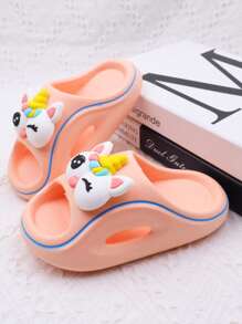 Summer New Girls Fashion Slippers, Soft Bottom Anti-Skid Wear-Resistant Cute Unicorn Children Fashion Slippers, Indoor Outdoor Toddler & Big Kid Elegant Princess Beach Sandals