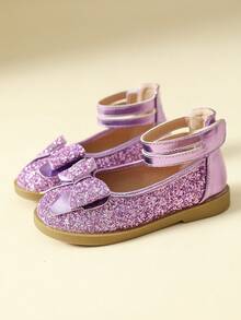 Bailarinas moradas para niñas, zapatos de cristal para niños, zapatos de moda para adolescentes - Morado - Ver 6