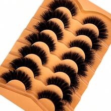 HBZGTLAD 2box 14 Pairs Mixed False Eyelashes Set, Looking Natural Faux Mink Lashes Include Cat Eye, Fluffy 3D Mink, Striped Styles - 2 hộp 7 đôi Y014W - Xem 4