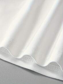 Camiseta casual anti-estática de cuello redondo y manga corta, resistente al desvanecimiento, de talla grande y corte holgado, regalo perfecto - Blanco - Ver 4