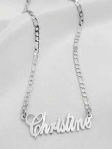 1pc Gold Rose Gold Custom Personalized 18K Gold Name Necklace, Custom Name Necklace, Personalized Jewelry For Her Personalized Gift, Custom Gift Mother's Day Gift For Family Birthday Gift Christmas Gift Valentine's Day Gift Gold,Rose Gold Stylish,Fall Fashion,Vintage,Unisex,Simple,Casual,Hipster,Goth,Punk Custom,Personalized,Unique Ideal Gifts For Her Her,Boyfriend,Girlfriend,Dad,Mom,Family,Friends,Pets,Son,Daughter,Grandparents For Anniversaries,For Valentine's Day,For Mother's Day,For Birthdays,For Graduation,For Father's Day,For Weddings,For Daily Wear,For Party,For Prom,Black,Silver,Gold,Stylish,Colorful,Vintage,Simple,Unisex,Casual,Cuties,Custom,Personalized,Unique,Ideal Gifts For Him,Ideal Gifts For Her,Her,Boyfriend,Girlfriend,Dad,Mom,Family,Friends,For Anniversaries,For Birthdays,For Graduation,For Prom,For Party,Chic Autumn,Delicate Romance - Multicolor - View 8