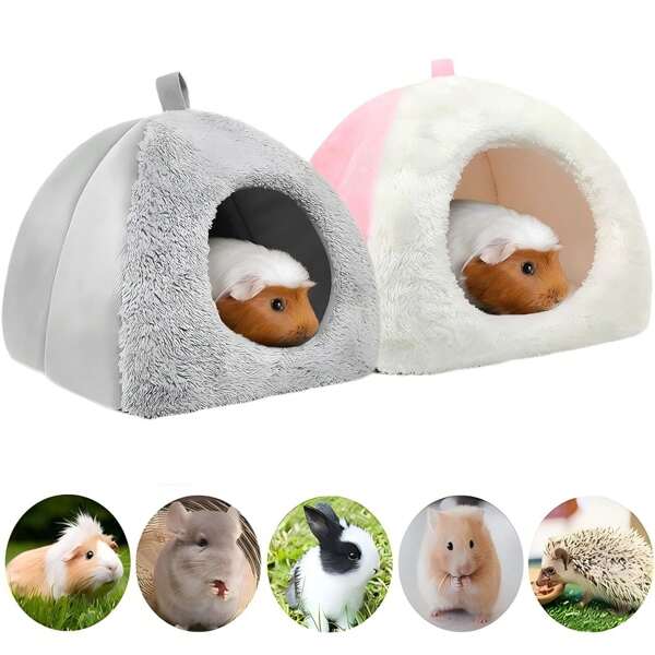 1pc Guinea Pig House Bed Cozy Hamster Cave Large Hideout For Dwarf Rabbits Hedgehog Bearded Dragon Winter Nest Hamster Cage Accessories