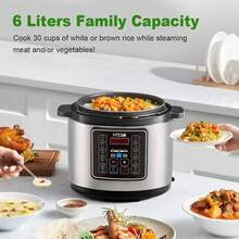 SPZTJK 12 In 1 Electric Pressure Cooker Instant Multi Cooker Olla De Presion Non-Stick Pot Yogurt Maker Rice Cooker Slow Cooker Saut Steamer 8 Quarts Stainless Steel - View 4