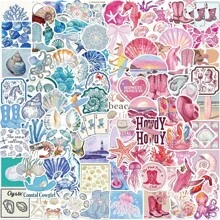 100Pcs Ocean Stickers Sea Creature Stickers Sea Stickers Ocean Animal Stickers Fish Stickers Seashell Stickers Pink Stickers Blue Stickers Aesthetic Stickers Vinyl Waterproof Stickers Aesthetic Laptop Sticker Pack Skateboard Stickers Water Bottle Stickers Notebook Stickers, School Supplies,Back To School