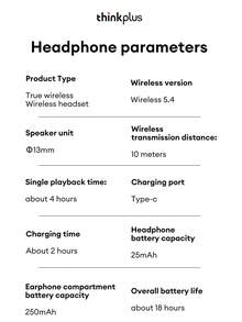 Lenovo 联想 LP2pro 蓝牙无线耳塞，入耳式耳机，具有 HiFi 音质，配备通话麦克风，适用于游戏、音乐、运动、智能手机、电脑和平板电脑，电池续航时间长 - 鐵灰色 - 查看 11