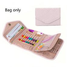 1Piece Crochet Hook Case Empty - Foldable Crochet Hook Organizer - Crochet Hook Holder For Knitting & Crochet Supplies - Knitting Accessories, Crochet Accessories Crochet Accessories Kit For Lovers & Beginners Gift To Friends And Family Members. - Multicolor - View 9