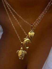Beach Turtle Dolphin Necklace, Summer Style Lychee Necklace, Ocean Style Plated With For Color Preservation - Gold - View 2