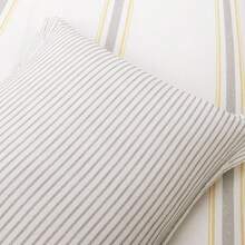 Farmhouse Stripe Reversible Cotton Duvet Cover Set, 2 Piece Set, Twin XL, Navy - Twin Bedding Set - Dorm Decor - Striped Duvet Cover For Kids Or Teens - Farmhouse Bedroom Decor - 黃色和灰色 - 查看 7