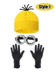 Minions Halloween Minions Kostüm Zubehör Rollenspiel-Set, Raumdekoration Schlafzimmer Dekoration Heimdekoration Wanddekoration Schuldekoration Schulüberraschung Studentenwohnheim Dekoration Schulanfang