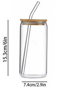 1 Stück personalisierter Glas-Becher mit Deckel & Strohhalm - individuelle Eiskaffe-Tasse, Bierglas oder Trinkbehälter mit Blumendesign (rosa Rosen & gelbe Narzissen) - perfekt als Geschenk zu Geburtstagen, Feiertagen, Bridal-Shower, Weihnachten & Partys für Familie und Freunde, Glas-Accessoires