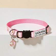 Collar personalizado para gatos, collar de mascota gatito con estrellas y luna con cascabel, colgante de placa de identificación con nombre de mascota grabado - ¡el regalo perfecto para tu mascota! Ornamental, grabado, acero inoxidable, elegante, de moda, colorido, vintage, lindo, compacto, lindo, personalizado, único, personalizado, para aniversarios, para cumpleaños
