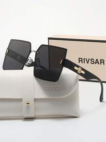 Óculos de Sol Quadrado Oversized Gradiente da Moda Feminina RIVSAR, Chic Casual Ao Ar Livre Elegante Festa de Viagem Reunião Verão Gato Olho Rodada Jóia Feriado Óculos de Sol de Sombreamento, Óculos de Sol de Marca de Alto Padrão Vitrine de Presentes de Festival, Perfeito para Dia dos Namorados, Natal, Halloween Presentes