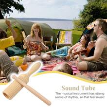 1 件木制乐器音管小型单螺纹环形打击乐器管蛙鸣管 - 彩色 - 查看 10