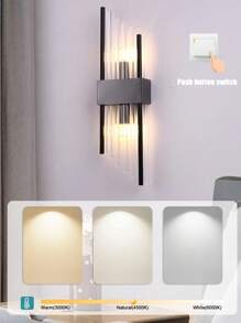Golden/Black LED Crystal Wall Lamp, Stainless Steel Body, Suitable For Living Room, Bedroom, Corridor Home Decoration, Free G9 Light Source