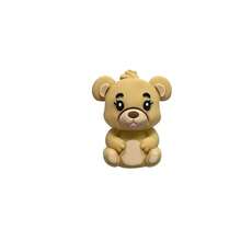 6 Stücke süße 3D Bär Silikonperlen, cartoon-tierförmige lose Perlen für DIY Basteleien, dekorative Accessoires für Stifte, Schlüsselanhänger, Handyschlaufen - 3D Perlen - Übersicht 14