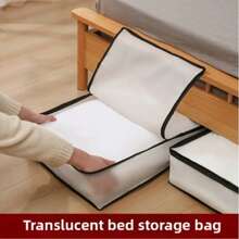 1/2/3pcs Quilt Storage Bag Translucent Visible Clothes Quilt Storage Box PEVA Dustproof And Moisture-Proof Moving Packing Bag