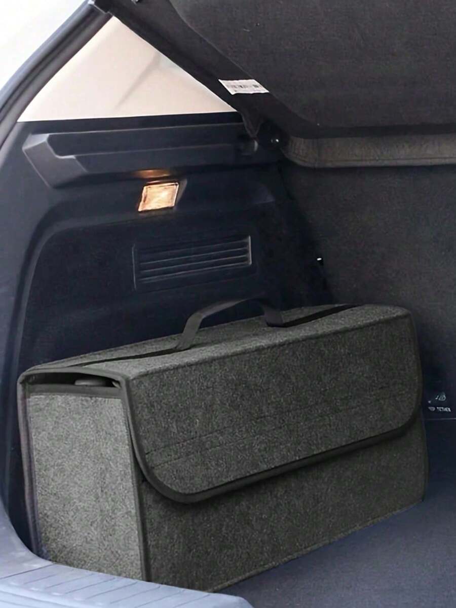Foldable Car Trunk Organizer – Portable, Multipurpose Storage, Durable Felt, Space-Saving Design, Outdoor Travel Supplies, Car Organization And Storage Supplies,Car Tool Storage Bag