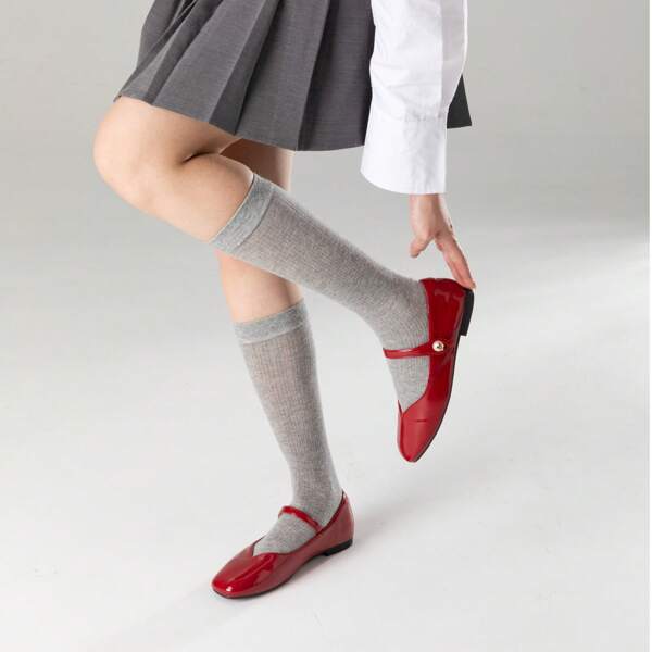 1 Paar elegante & modische unisex grundlegende Perlen Mary Jane Flats, vielseitig einsetzbar für Pendeln, Party, Büro, Lässig Tragen, Frühling/Sommer