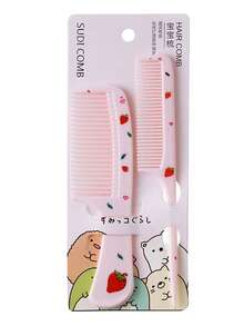 Set de 3 piezas/2 piezas de peine de pelo con dibujos animados - Cepillo para peinar y dar estilo tanto húmedo como seco para todo tipo de cabello, mango de plástico ABS duradero, opción de regalo perfecta - Multicolor - Ver 7