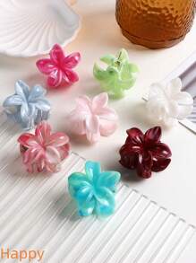 8pcs/4pcs New Cute Translucent Pink & Green Daisy Flower Hair Clips, Hair Claw, Sweet & Fresh, High-End, Suitable For Outfits, Parties, Travel Hair Jaw Clip Hair Clamps Hair Clutch Hair Catcher Clip