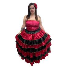 Women Skirts - 黑紅金 - 查看 2