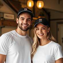 Printed Cavalier King Charles Spaniel Christmas Funny Cavalier Dog T-Shirt Sandwich Baseball Cap - Adjustable Washed Dad Hat - Breathable, Lightweight & Durable - Unisex Outdoor Sports Trucker Hat & Casual Wear Fisherman Hat - 黑色 - 查看 7