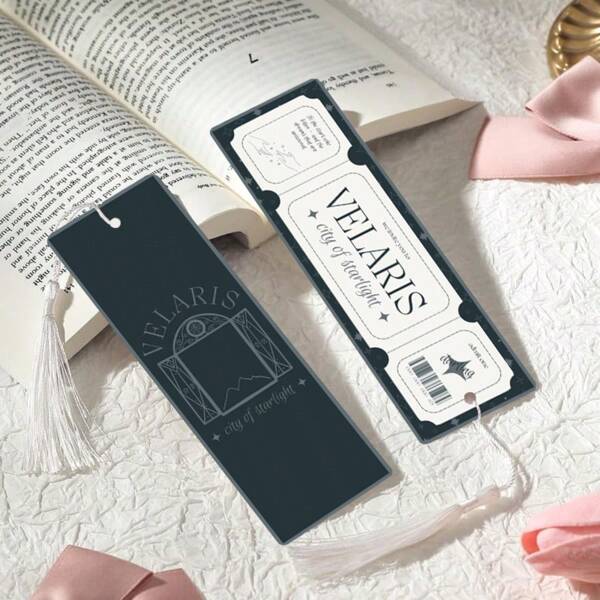 2pcs PET Printed Bookmarks, Exquisite Waterproof, Durable And Practical, Unique Pattern Design, Adds Fun To Reading, Perfect Gift For Family And Friends (Random Color Tassel),School Supplies,Back To School