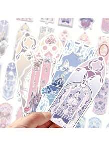 Set de 5/10/15/20/30 Marcapáginas con diseño de castillo de princesa al azar, románticos marcapáginas de papel con dibujos animados decorativos para la lectura