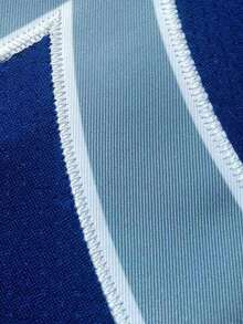 Atonmore 2pcs Men's Basketball Jersey, Blue, Embroidered & Stitched Basketball Sleeveless Shirt, Sports Vest - 藍色 - 查看 3